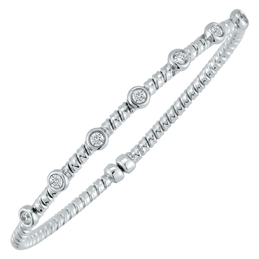 18K Seven Station Diamond Bracelet