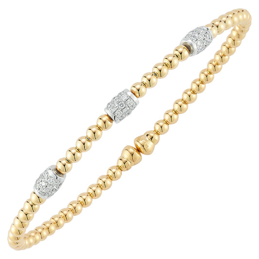 Lady's Yellow 18 Karat Open Cuff Bracelet