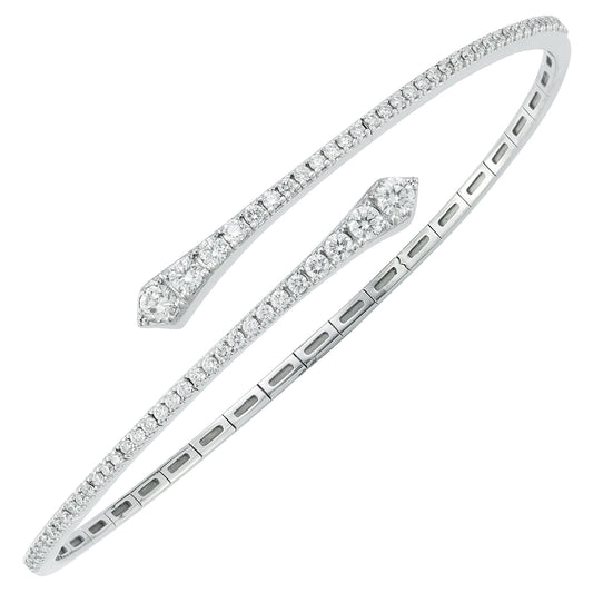 Diamond Bypass 18k White Bracelet
