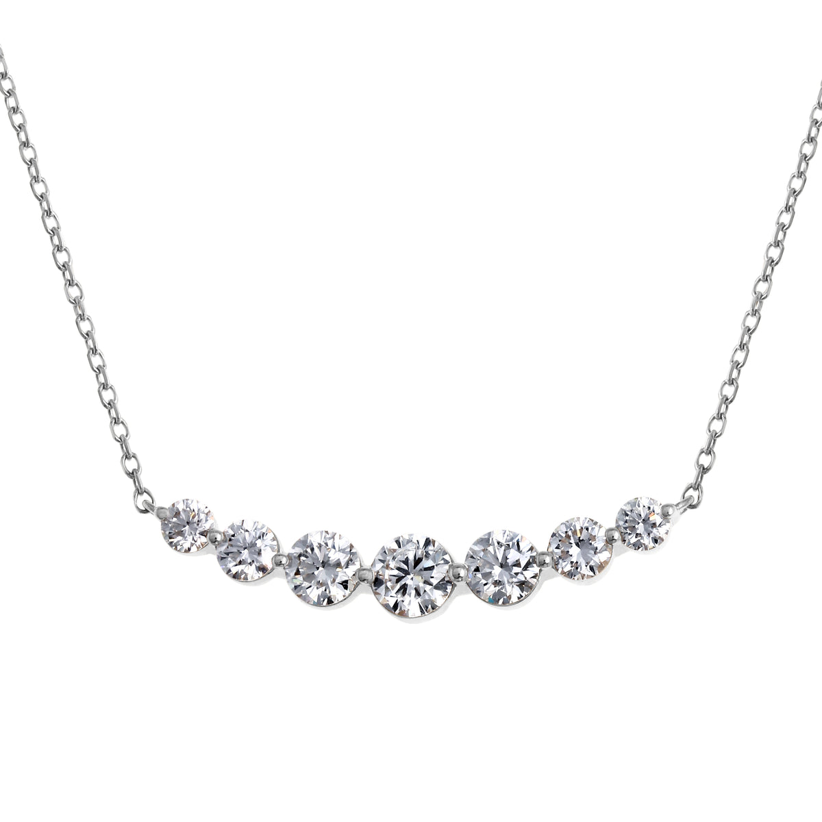 18K Diamond Smile Necklace
