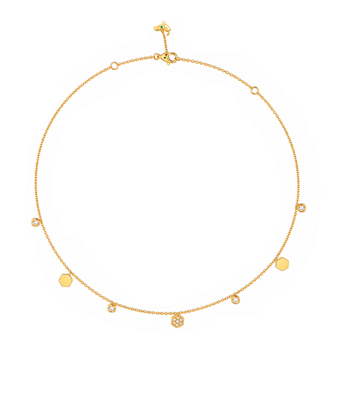 18K Small Diamond Station Necklace