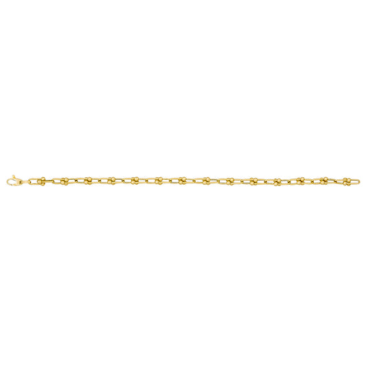 14 Karat Yellow Gold Designer U-Link Bracelet