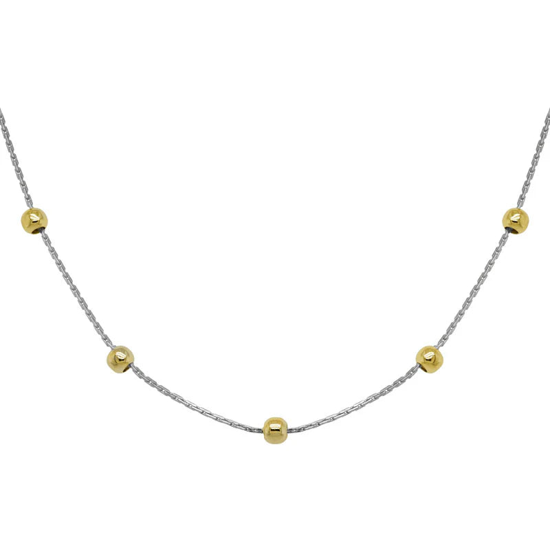 Two Tone 14 Karat Bead Chain