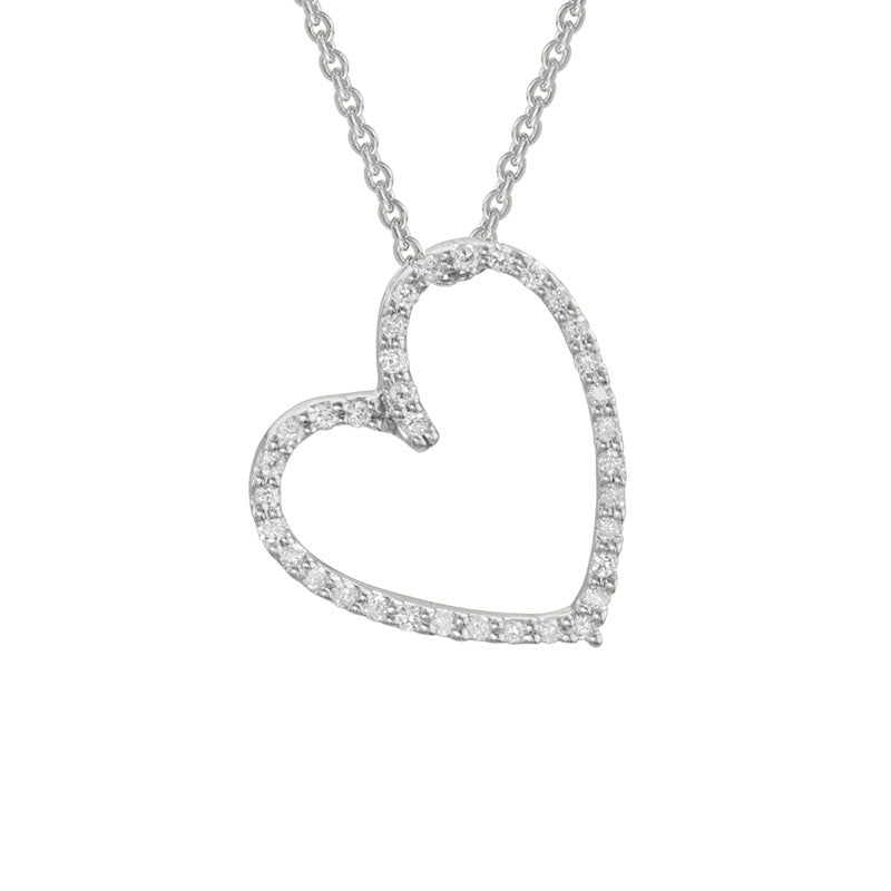 14K Diamond Heart Necklace