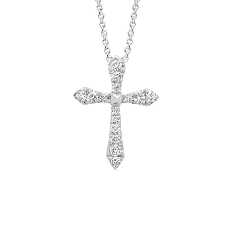 14K Diamond Cross Pendant