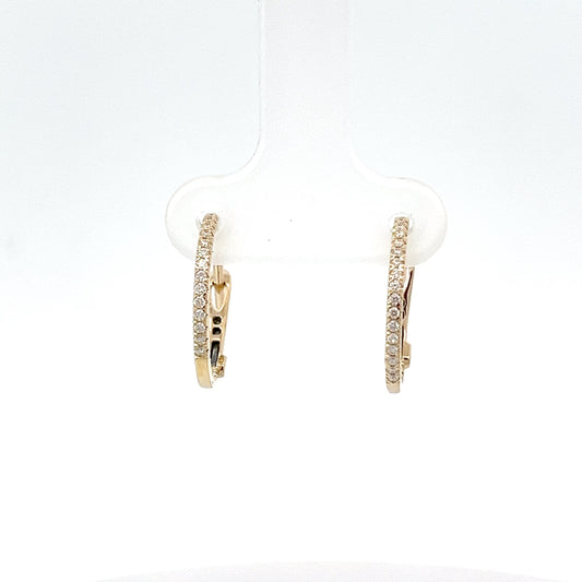 14 Karat Inside Out Diamond Hoop Earrings