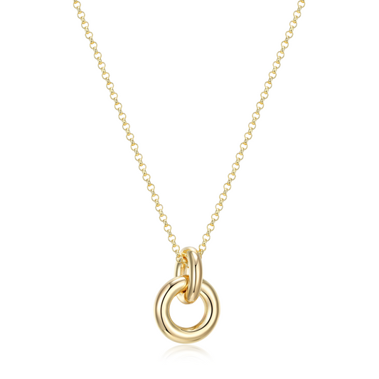 Elle Gold Plated Sterling Silver Circle Necklace