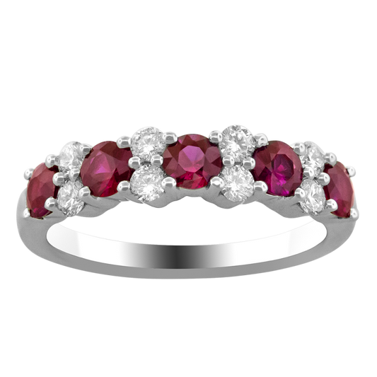 18K Ruby and Diamond Fashion Ring