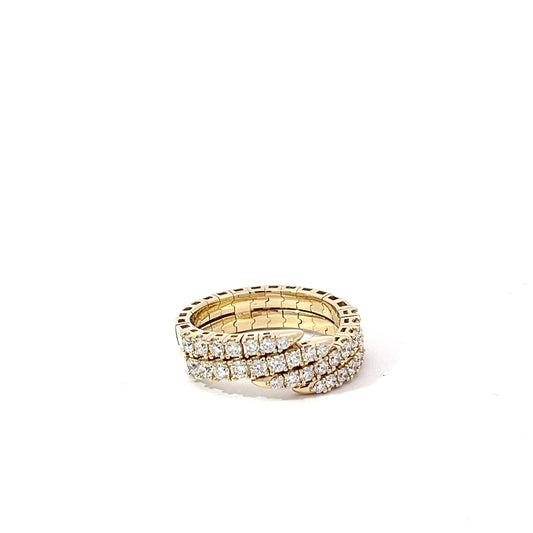 14 Karat Flexible Bypass Diamond Fashion Ring