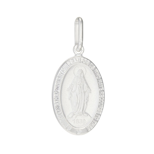 Sterling Silver Miraculous Medal Pendant