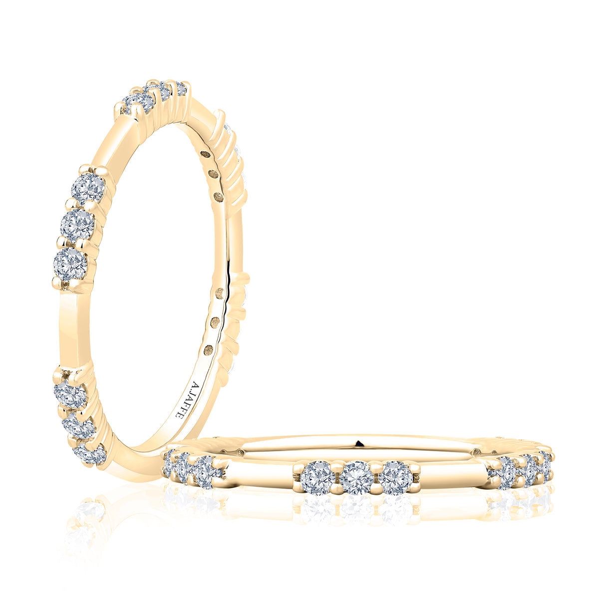 18K Diamond Station Wedding Band