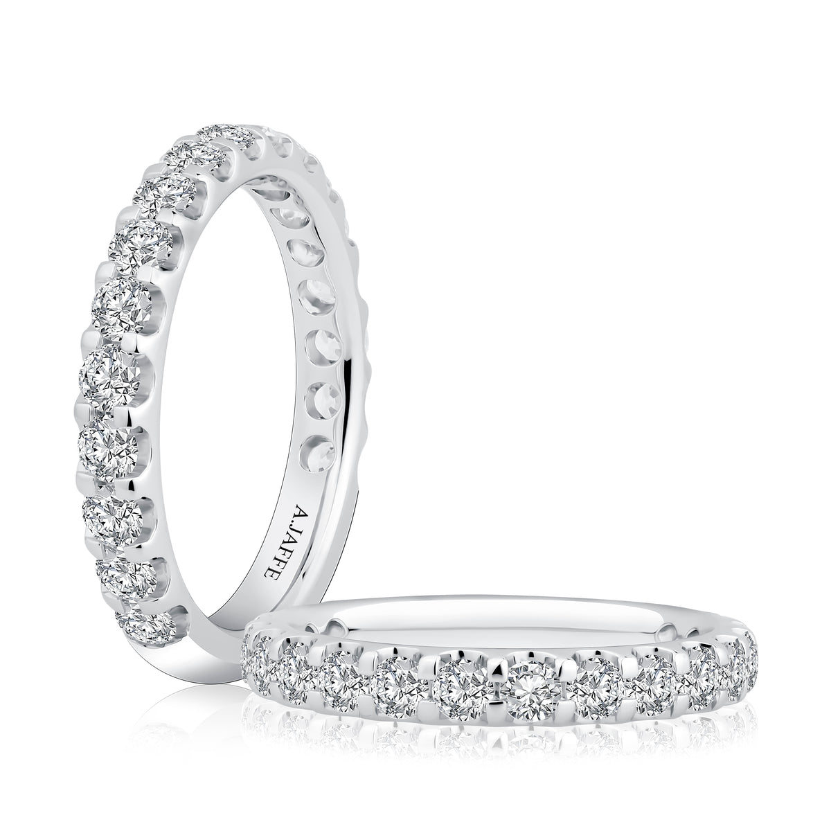 Platinum Extruded Diamond Wedding Band 1.04ctw