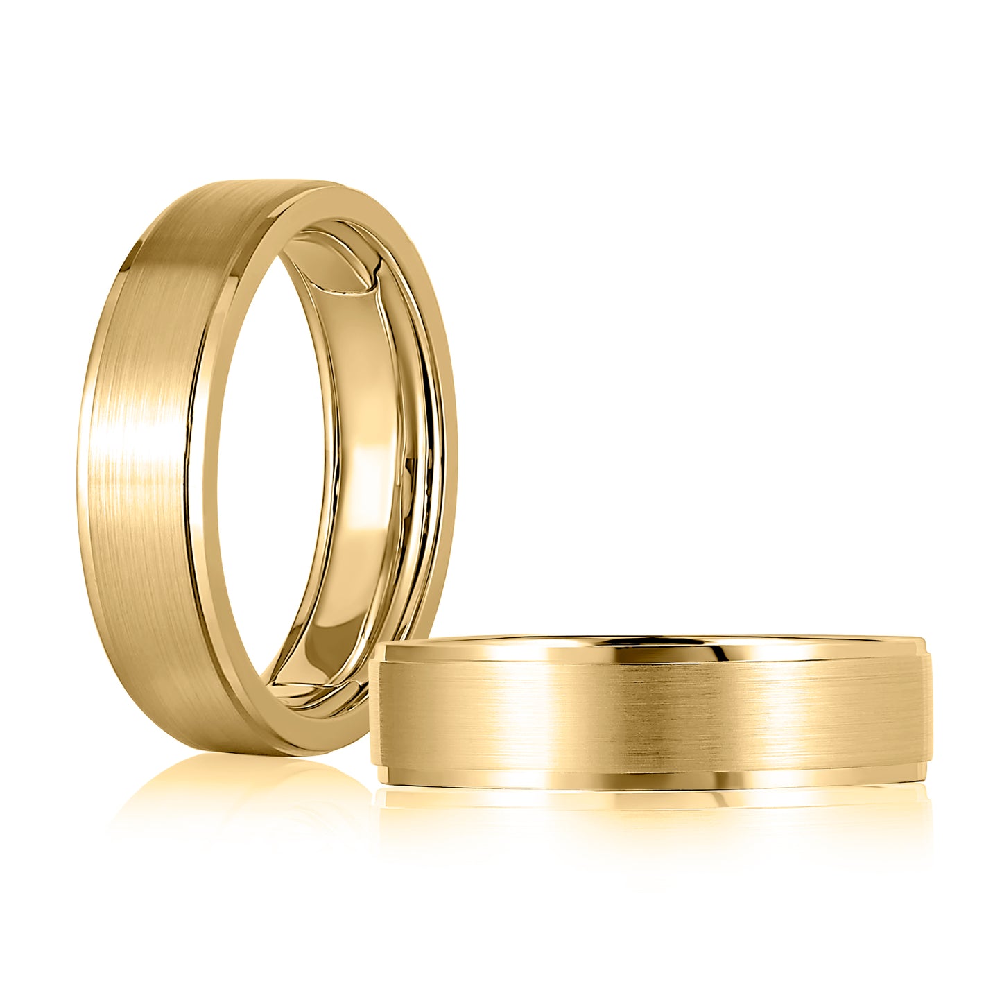 Gent's Yellow 14 Karat Satin Expandable Wedding Band 6mm