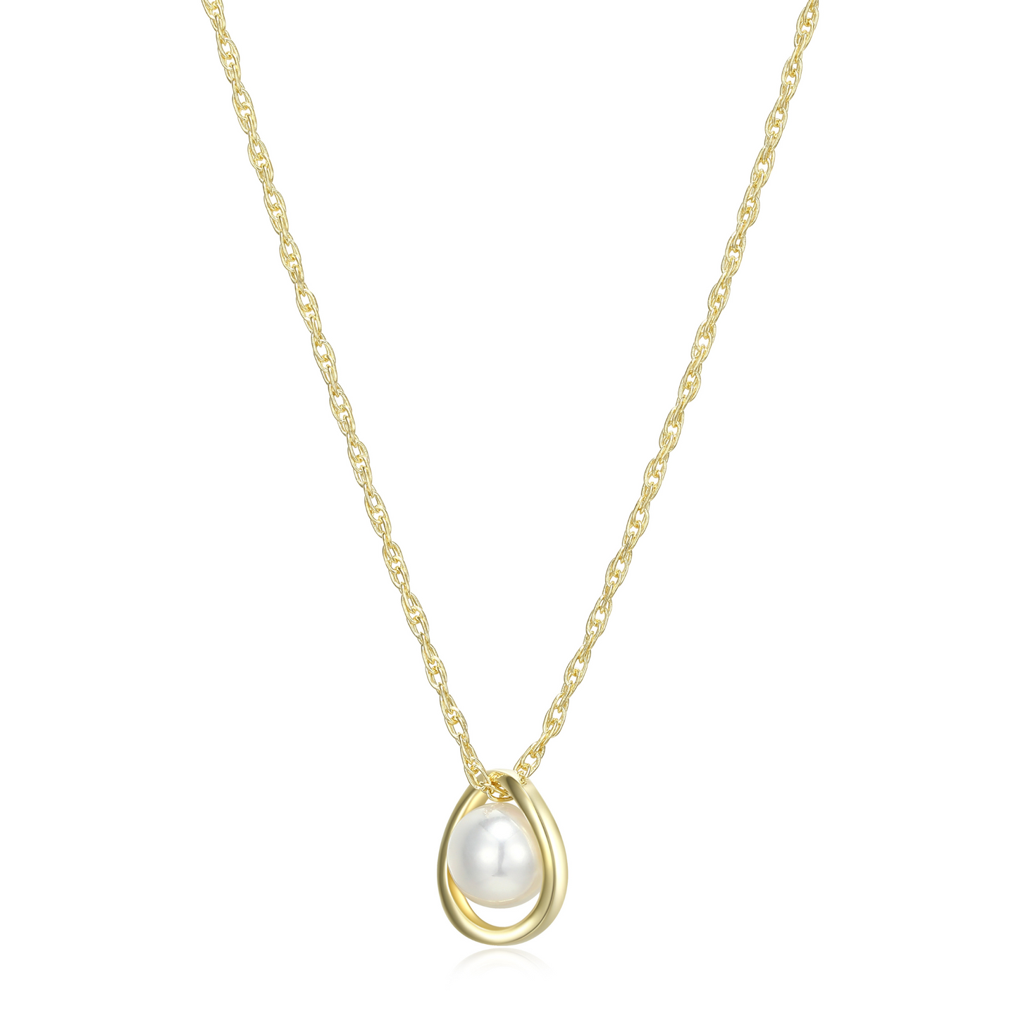 Elle Sterling Silver Gold Plated Pearl Pendant
