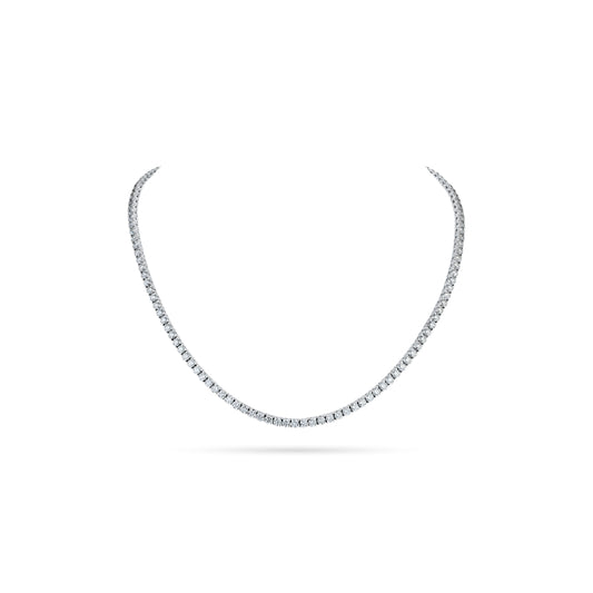A. Link Lady's White 18 Karat Diamond Line Necklace