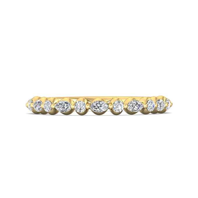 Martin Flyer Lady's Yellow 18K Diamond Half Anniversary Wedding Band