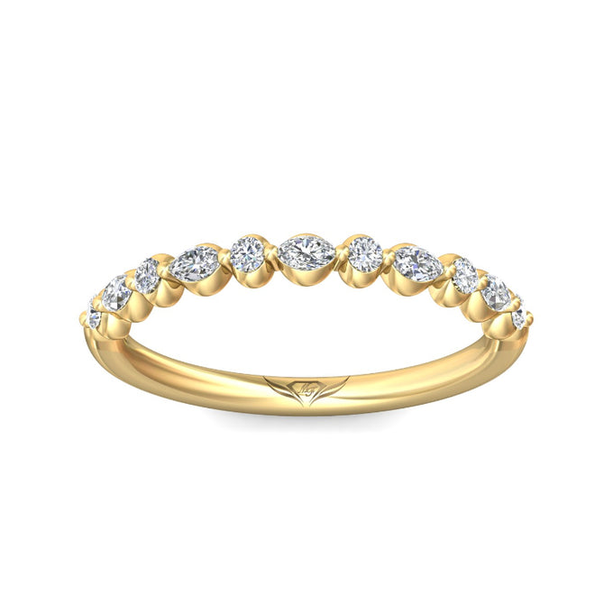 Martin Flyer Lady's Yellow 18K Diamond Half Anniversary Wedding Band