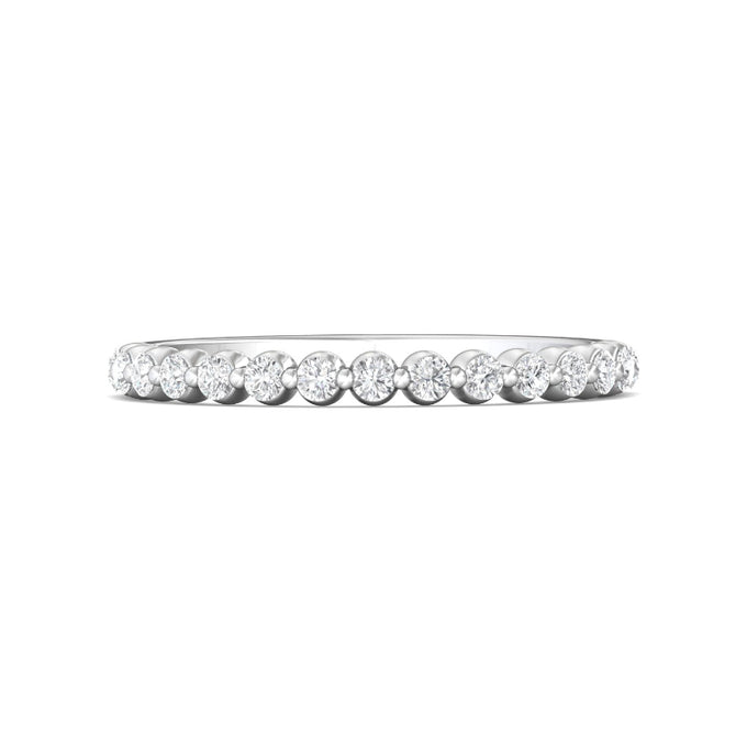 Martin Flyer Lady's White Platinum Diamond Half Anniversary Wedding Band