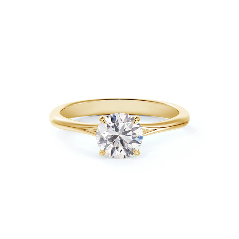 De Beers Forevermark Lady's Yellow 18 Karat Solitaire Engagement Ring