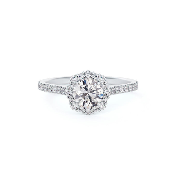 De Beers Forevermark Lady's Platinum Halo Engagement Ring