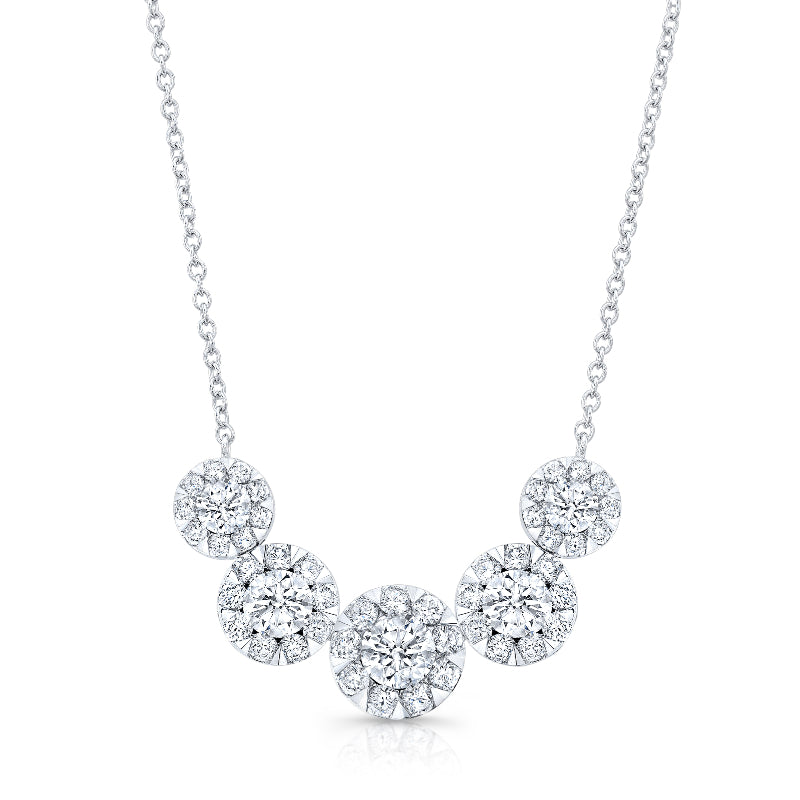 MK Luxury Lady's White 18 Karat Forevermark Diamond Cluster Necklace
