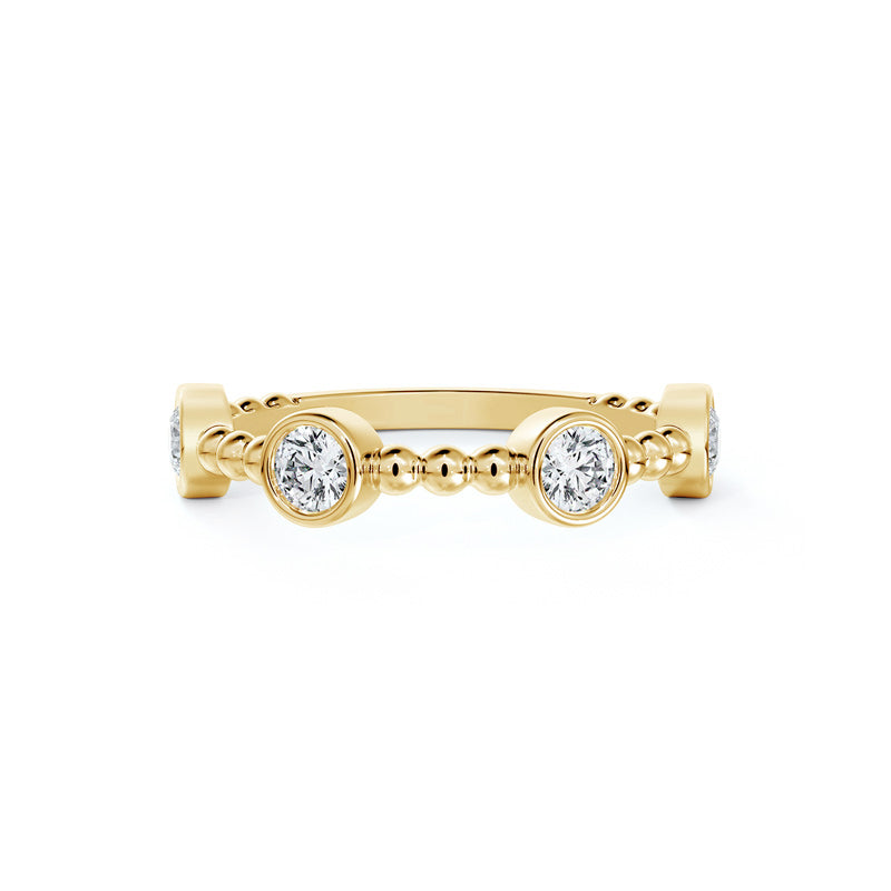 De Beers Forevermark Lady's Yellow Polished 18 Karat Diamond Tribute Bezel Ring