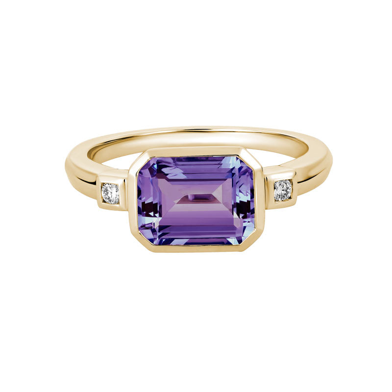 Amethyst clearance bezel ring