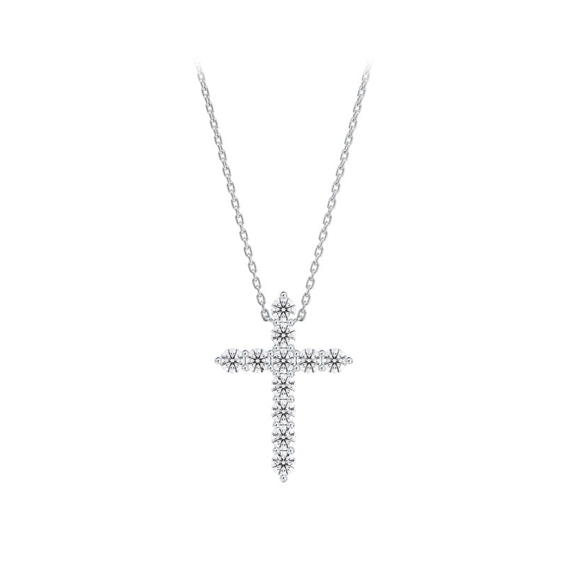 De Beers Forevermark Lady's White Platinum Diamond Cross Pendant