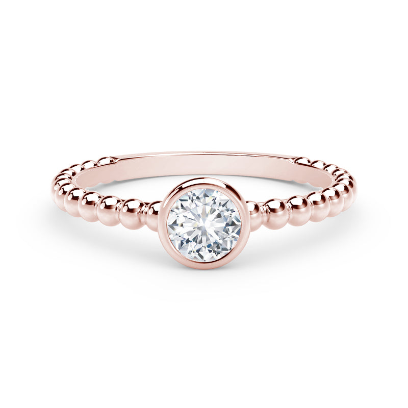 MK Luxury Lady's Rose 18 Karat Bezel Ring