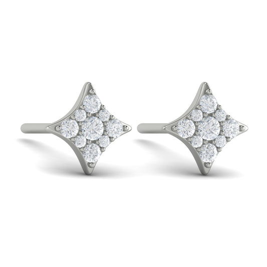 Vlora Ladies White 14 Karat Diamond Vlora Star Stud Earrings