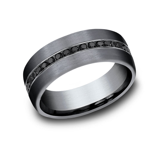 THE EDISON, Tantalum Band with Black Diamonds (.40ct)