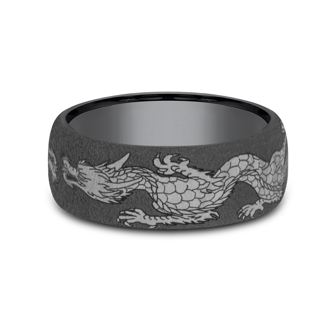 Tantalum Dragon Band (7.5mm European Fit)